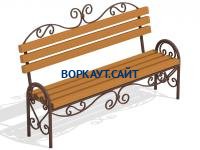Лавочка кованная МАФ 1606 в Костроме