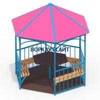 Беседка со столом, лавками и полом МАФ 4123 в Костроме