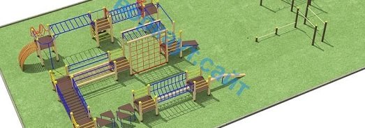 Проект спортплощадки с полосой препятствий в Костроме