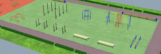 Проект детско-спортивной площадки для школы - детсада в Костроме
