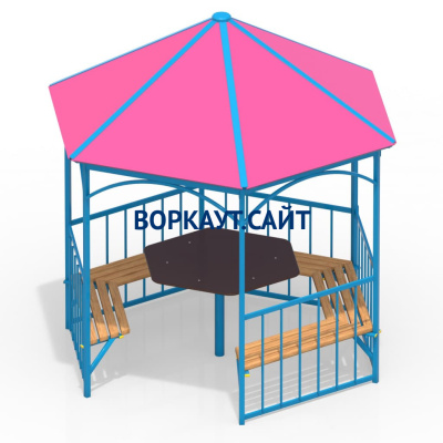 Беседка со столом и лавками МАФ 4121 в Костроме