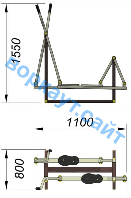 Уличный тренажер "Лыжник" УТ 008 в Костроме