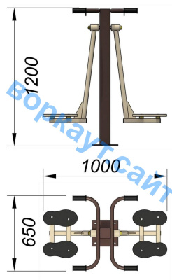 Уличный тренажер "Маятник" УТ 004 в Костроме