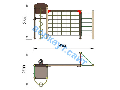 Детский спортивный комплекс Игровой ДСК 3111 в Костроме Детский спортивный комплекс Игровой ДСК 3111 в Костроме