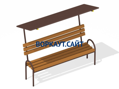 Лавочка под навесом МАФ 1607 в Костроме