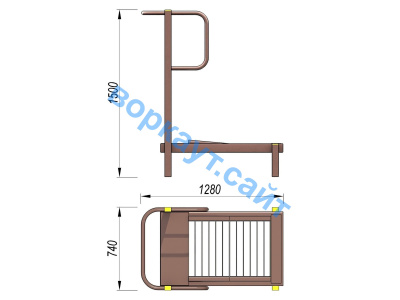 Уличный тренажер Беговая дорожка УТ 009 в Костроме