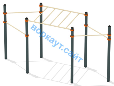 Турник разноуровневый с рукоходом ВС-26 в Костроме