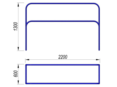 Брусья разновысокие МАФ 3531 в Костроме