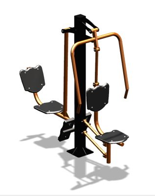 Уличный тренажер "Жим от груди Жим ногами" УТ304 в Костроме