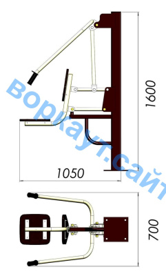 Уличный тренажер "Жим от груди" УТ 002 в Костроме