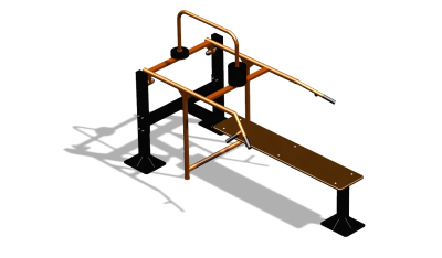 Силовой уличный тренажер  "Горизонтальный жим"  УТ402 в Костроме