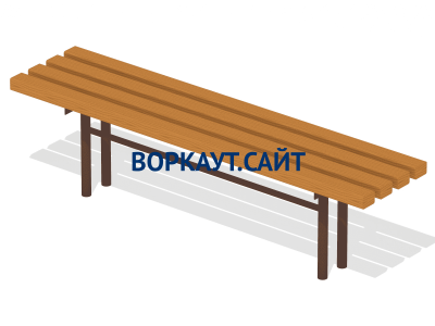 Лавочка без спинки МАФ 1601 в Костроме