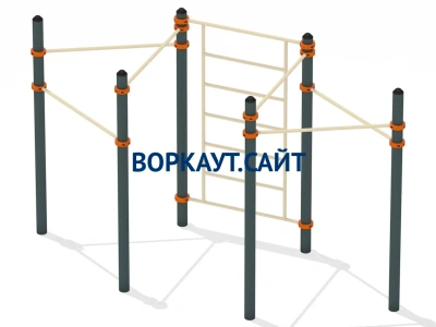 Воркаут турник разноуровневый с шведской стенкой ВС-25 в Костроме