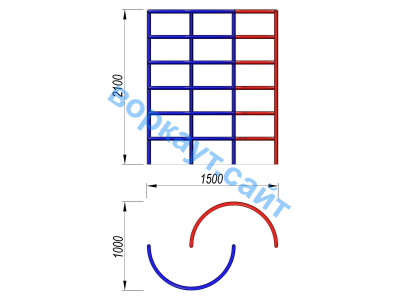 Шведская стенка полукруглая ДСК 3503 в Костроме
